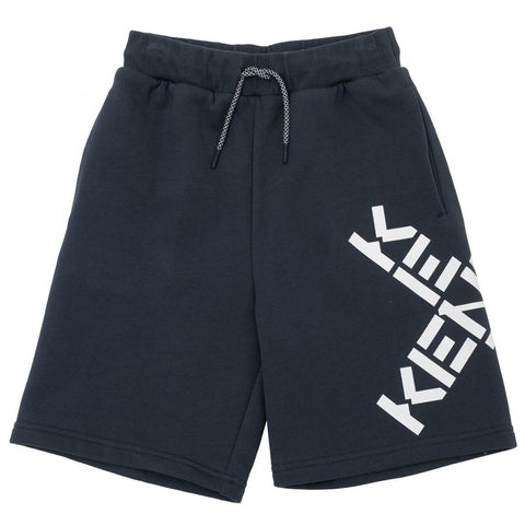 Kenzo Kids Boys Charcoal Grey Cross Bermuda Shorts