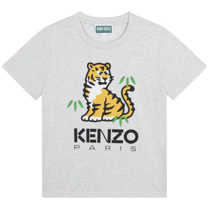 Kenzo Kids Boys Grey KOTORA Tiger T-Shirt