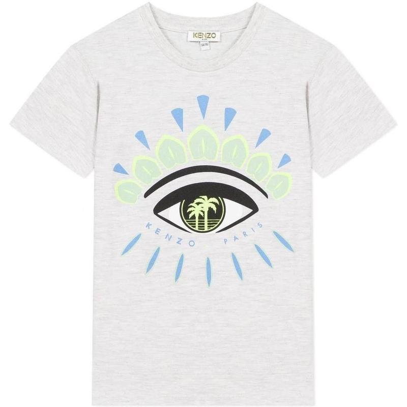 Kenzo Kids Boys Grey T-shirt With Iconic Eye
