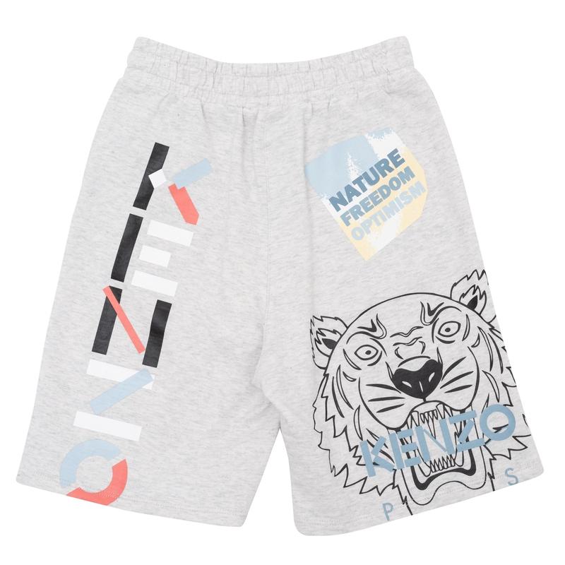 Kenzo Kids Boys Grey Tiger Bermuda Shorts
