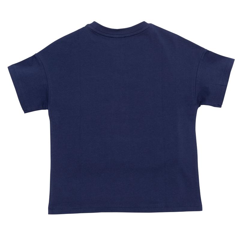 Kenzo Kids Boys Navy Leaf Print T-Shirt