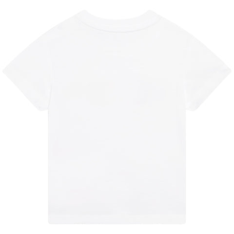 Kenzo Kids Boys White Cotton Logo T-Shirt