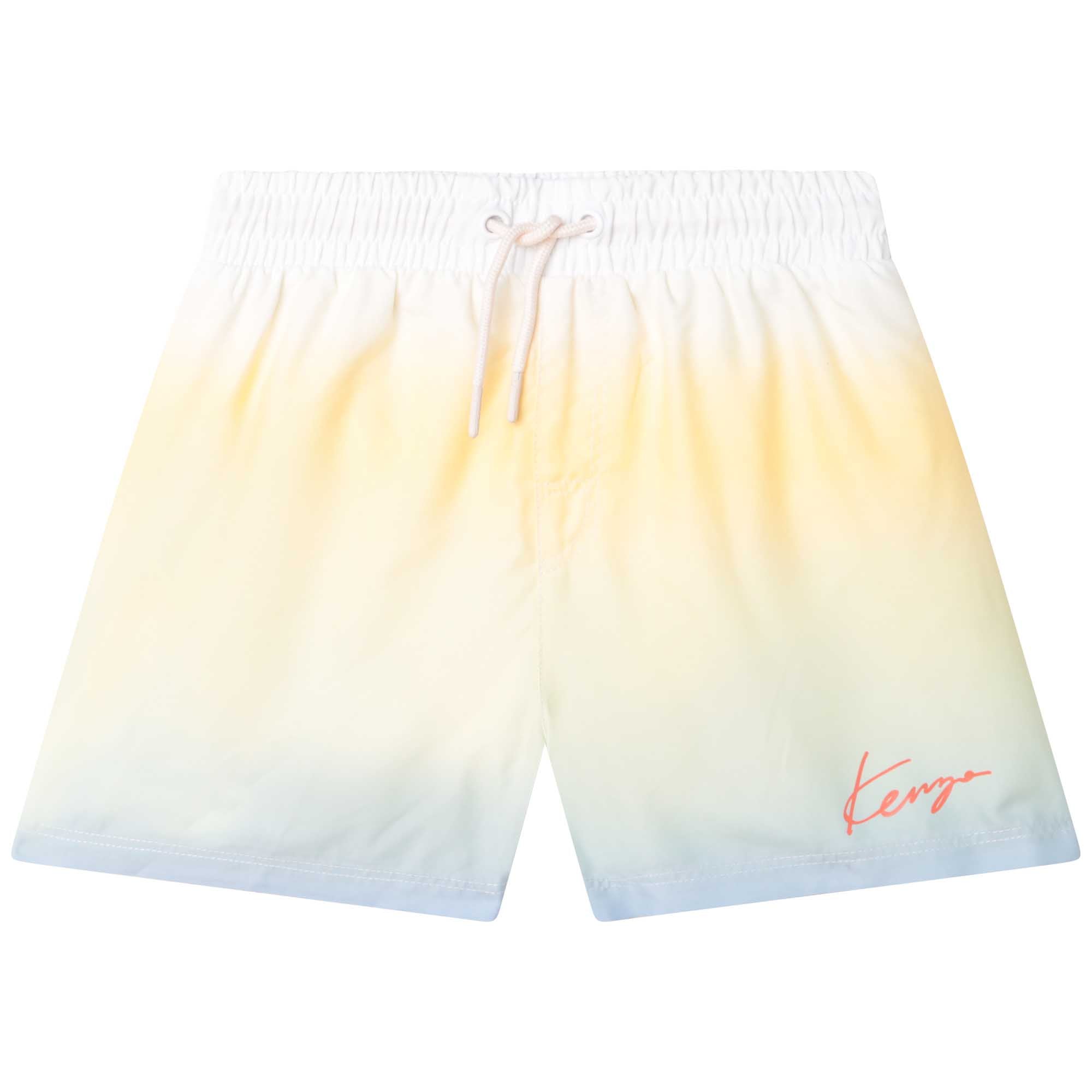 Kenzo Kids Boys Yellow And Blue Swim Shorts