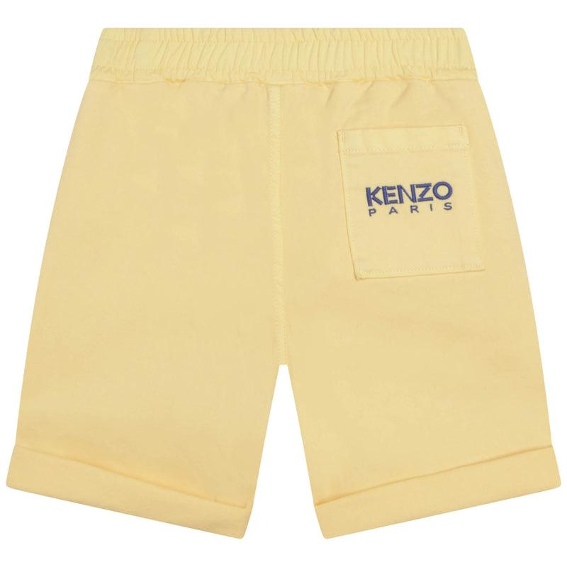 Kenzo Kids Boys Yellow Cotton Bermuda Shorts
