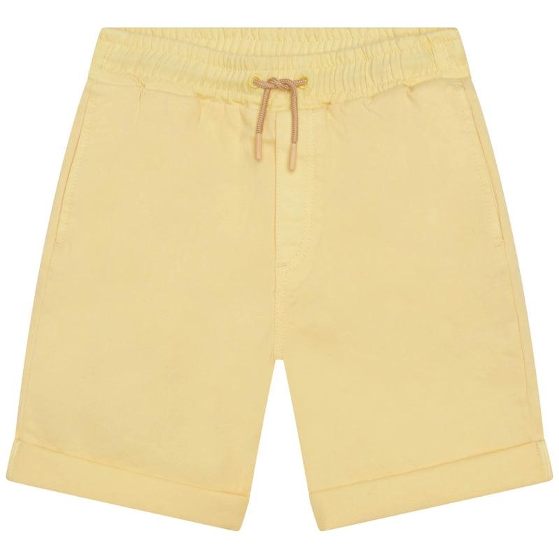 Kenzo Kids Boys Yellow Cotton Bermuda Shorts