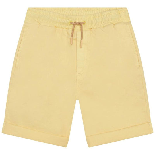 Boys Yellow Cotton Bermuda Shorts