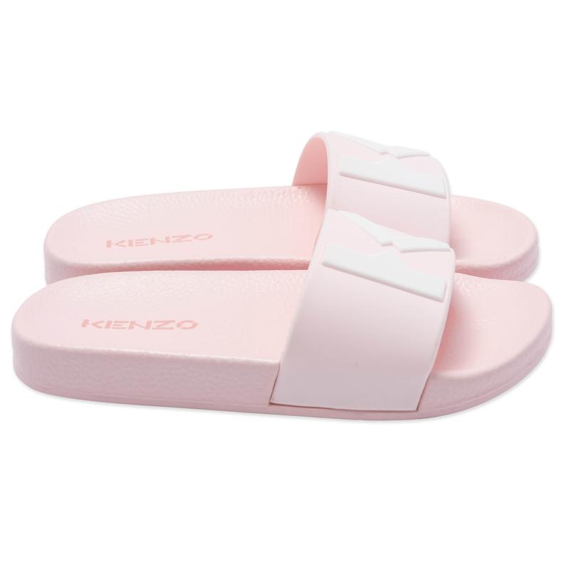 Kenzo Kids Girls Pink Kenzo Sliders