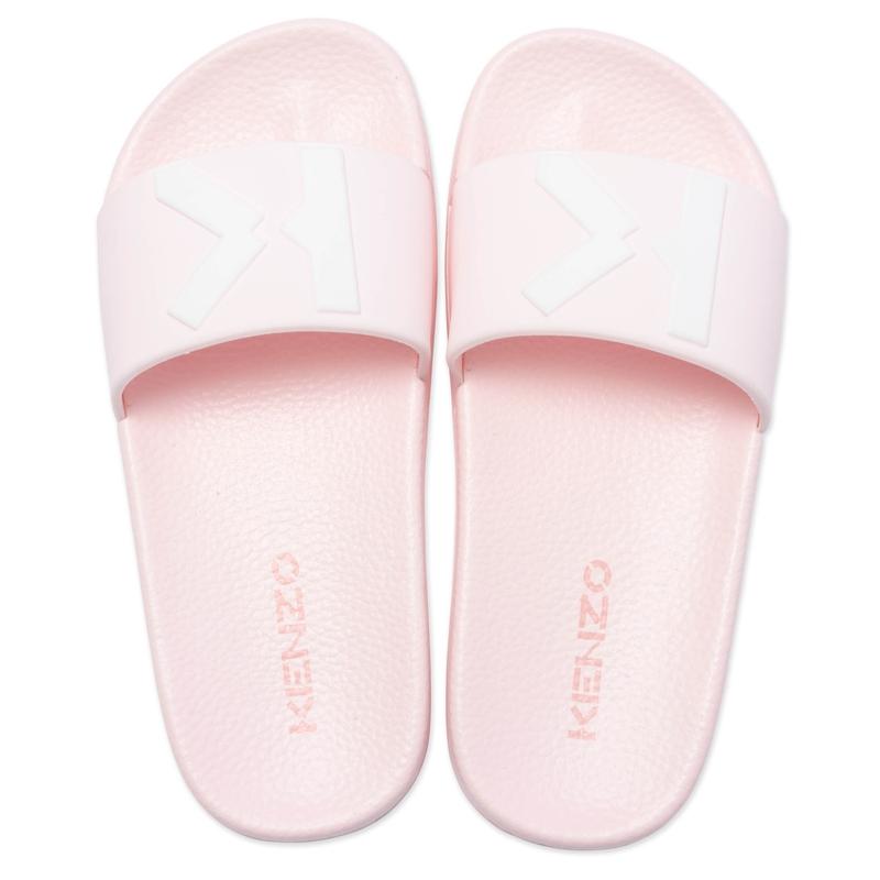 Kenzo Kids Girls Pink Kenzo Sliders