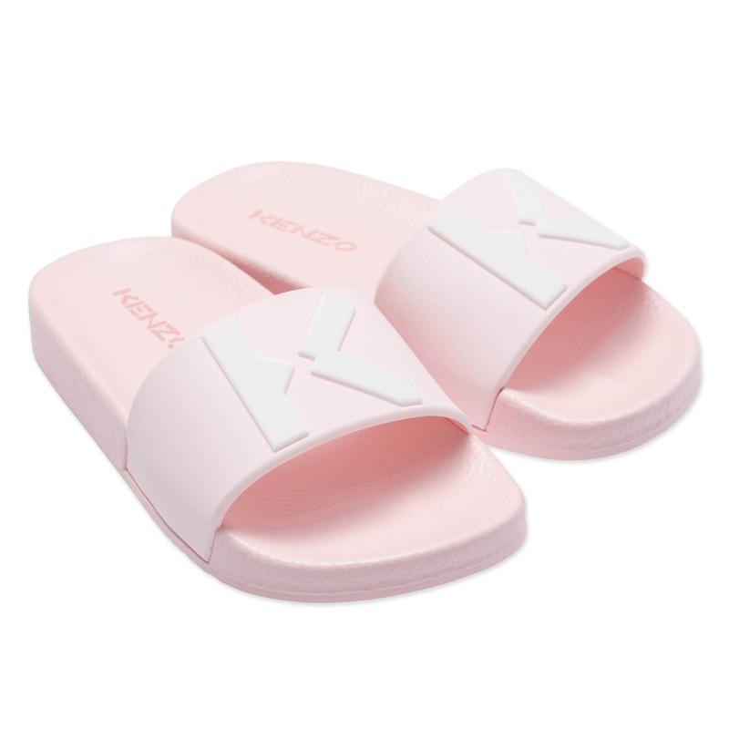 Kenzo Kids Girls Pink Kenzo Sliders