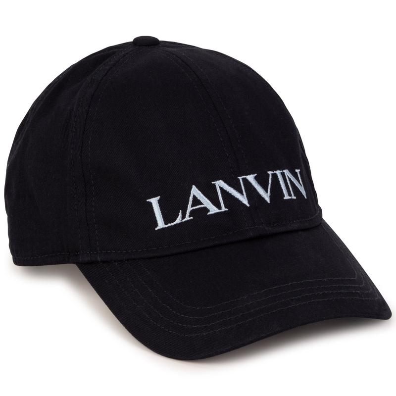 Lanvin Boys Black Logo Cap