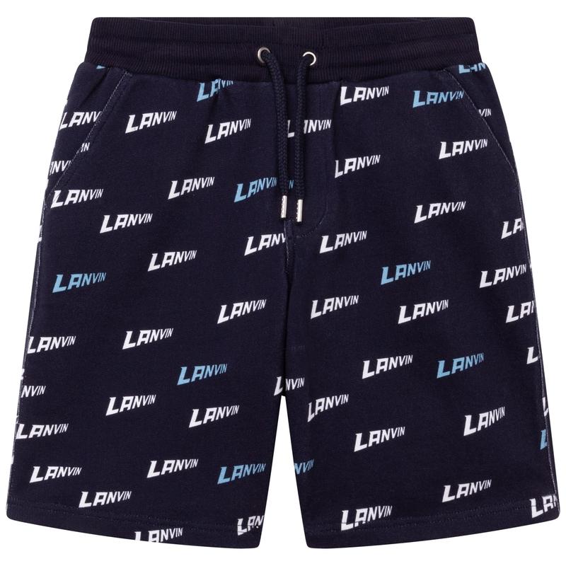 Lanvin Boys Navy Logo Mania Shorts