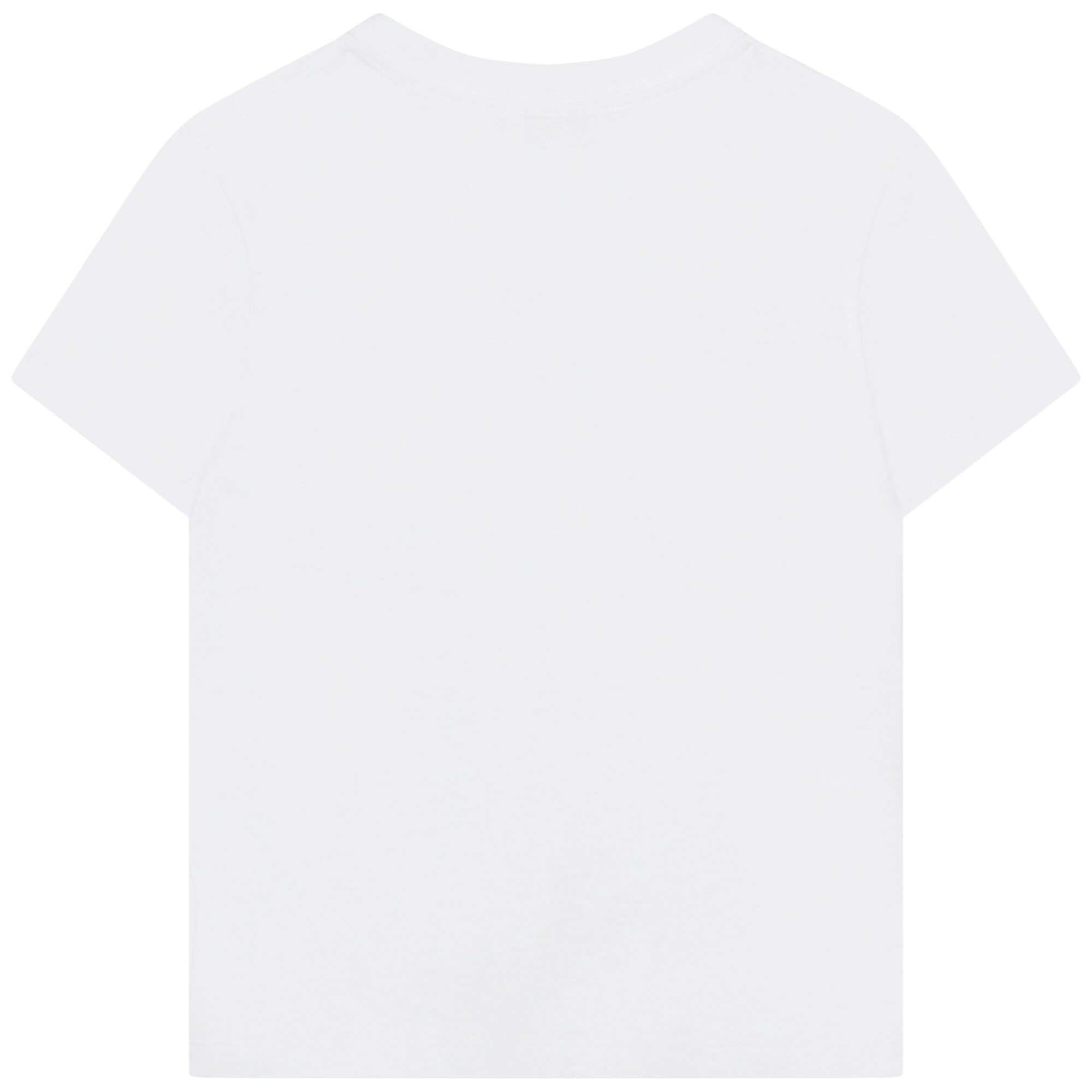 Lanvin Boys White Curve Logo T-shirt