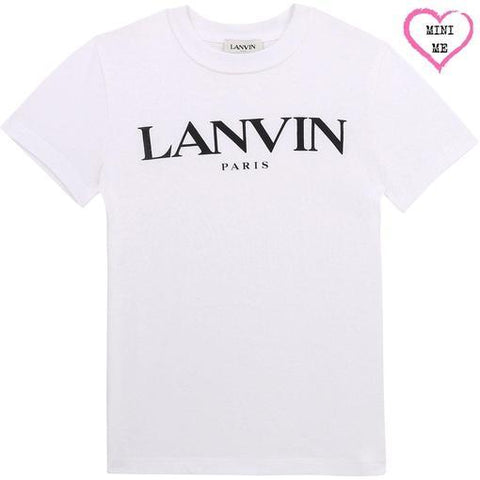 Lanvin Boys White Logo T-shirt