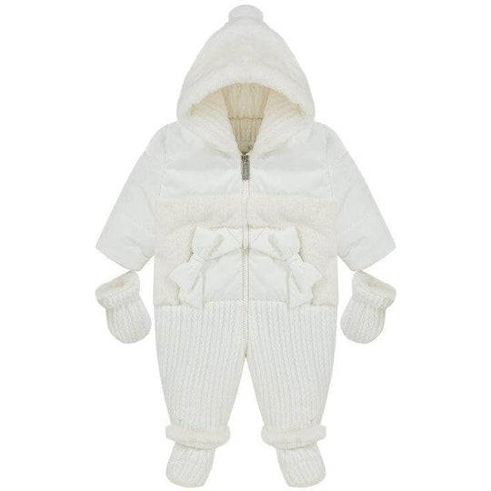 Baby Girls Cream Snowsuit