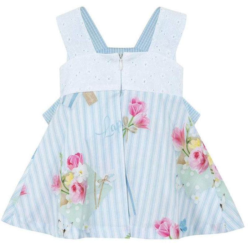 Lapin House Girls Blue Bow Cotton Dress