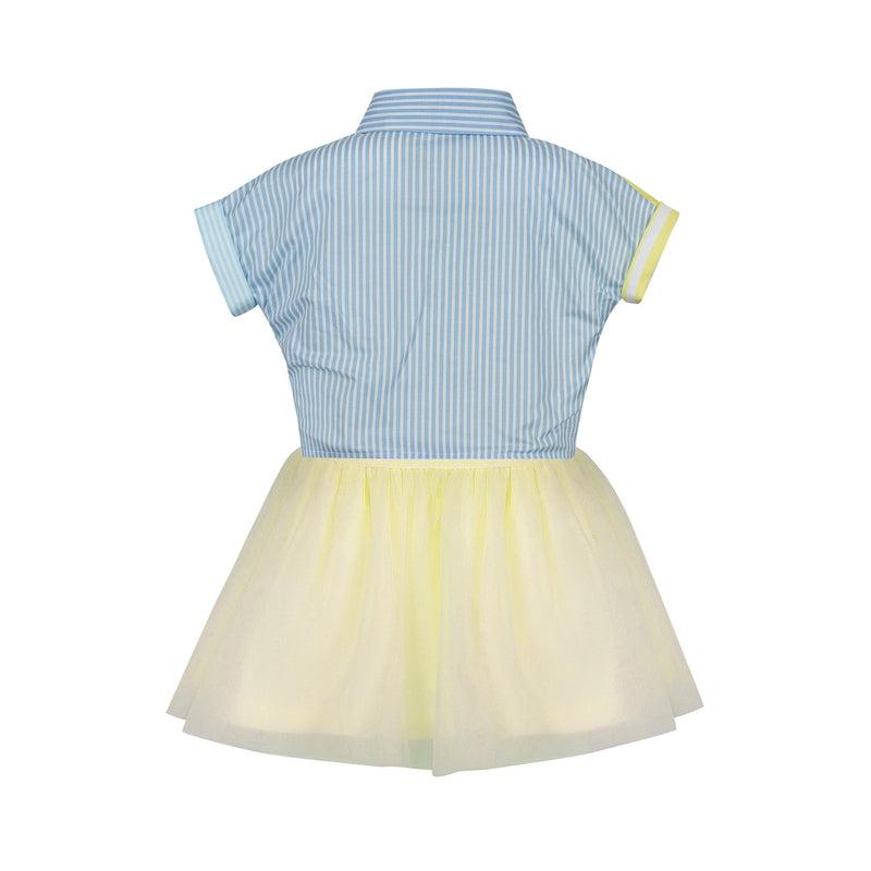 Lapin House Girls Blue & Yellow Tulle Dress