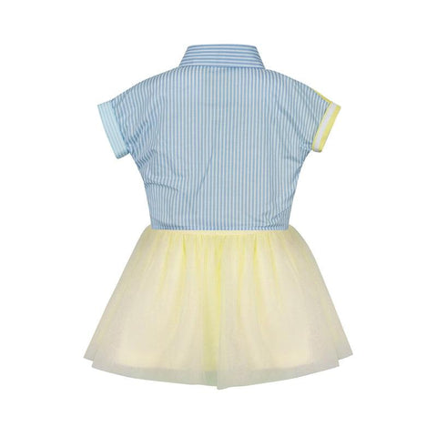 Lapin House Girls Blue & Yellow Tulle Dress