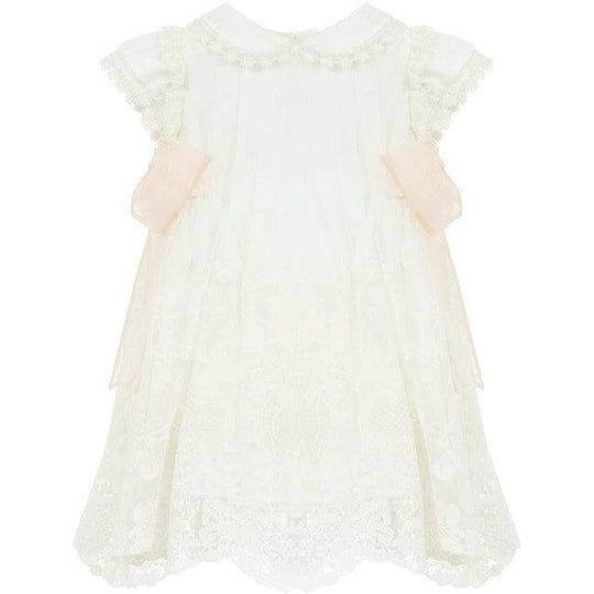 Girls Ivory Lace Dress