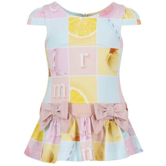 Girls Lemon Print Dress