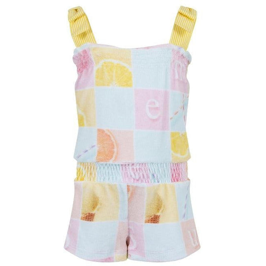 Girls Lemon Print Playsuit