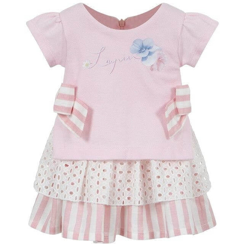 Lapin House Girls Pink Cotton Floral Dress