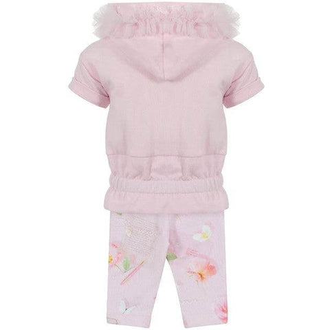 Lapin House Girls Pink Cotton Hooded Legging Set