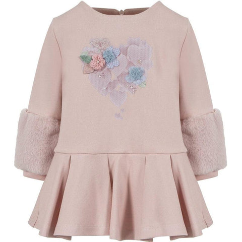 Lapin House Girls Pink Flower Print Dress