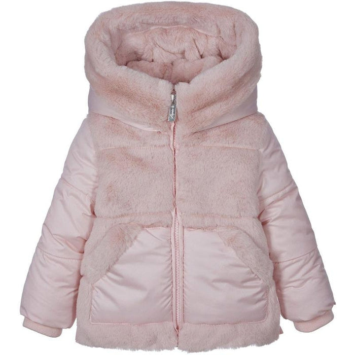 Lapin House Girls Pink Fur Jacket
