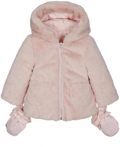 Lapin House Girls Pink Fur Reversible Jacket