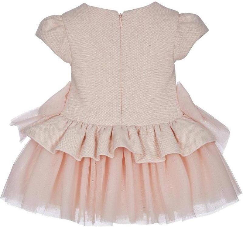 Lapin House Girls Pink Tulle Trim Dress