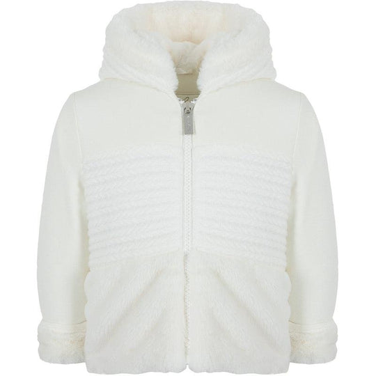 Girls White Hooded Jacket