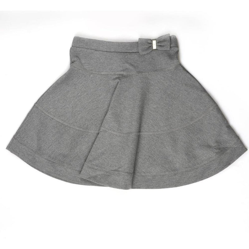 Lili Gaufrette Girls Grey Cotton Jersey Skirt