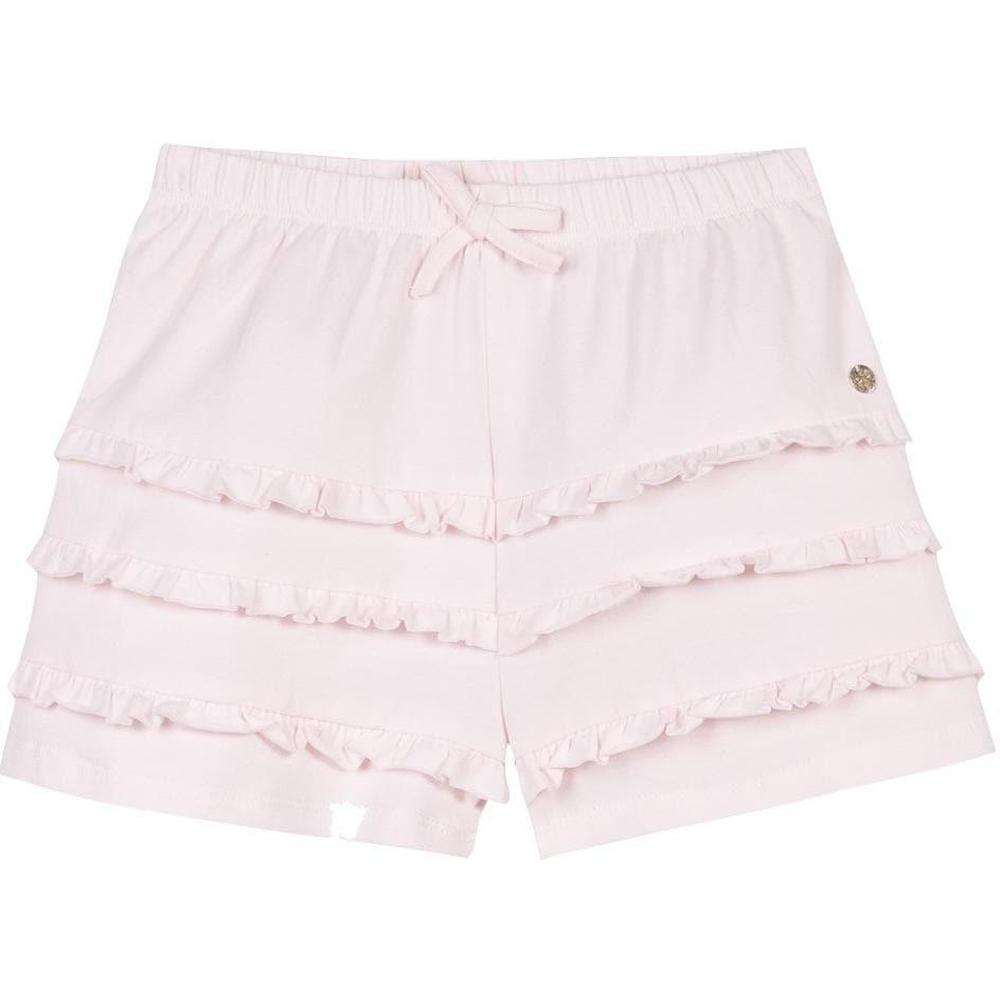 Lili Gaufrette Girls Pink Frill Shorts