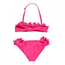 Lili Gaufrette Girls Pink Fuchsia Bikini