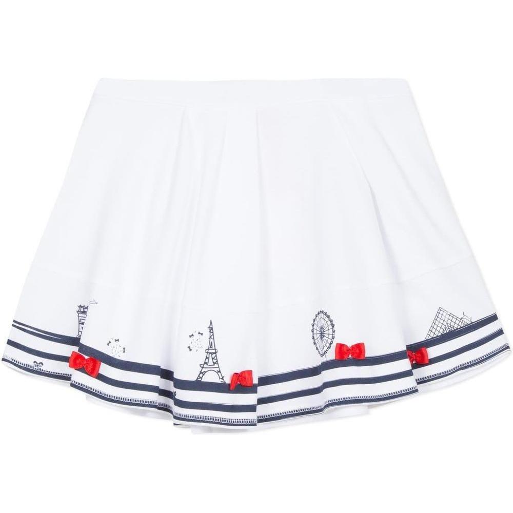 Lili Gaufrette Girls White Skirt