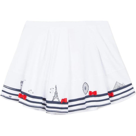 Lili Gaufrette Girls White Skirt
