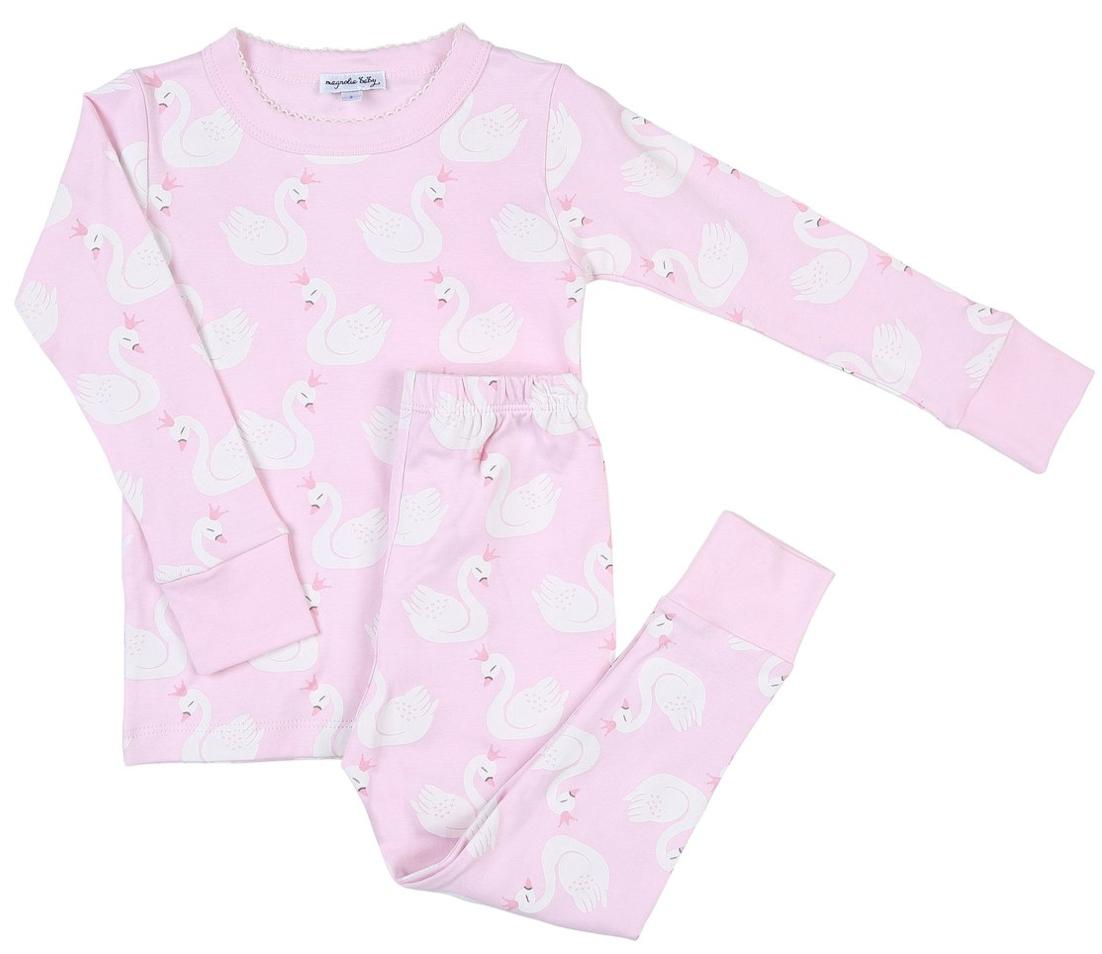 Magnolia Baby Girls Cisne Pink Swan Pyjama