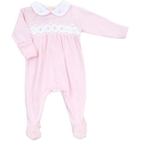 Magnolia Baby Girls Pink Cora and Cole's Babygrow