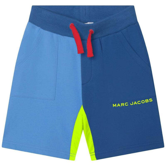 Boys Blue Colour Block Shorts