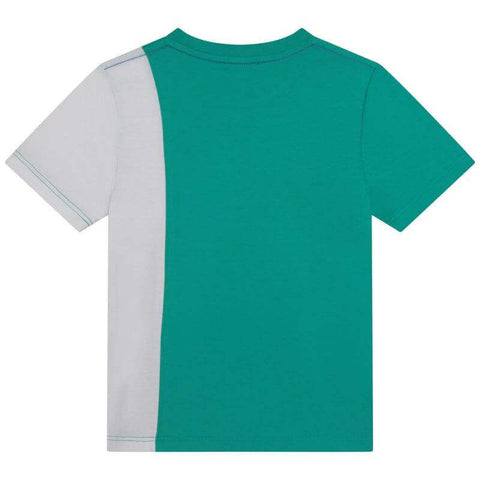 Marc Jacobs Boys Green Vertical Logo T-shirt