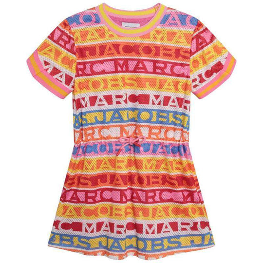 Girls Multicolour Logo Dress