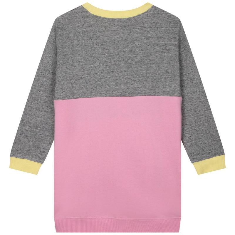 Marc Jacobs Girls Pink Colour Block Long Sleeved Dress