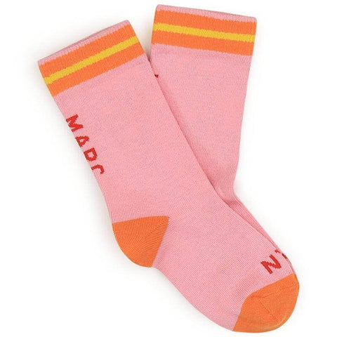 Marc Jacobs Girls Pink Logo Socks