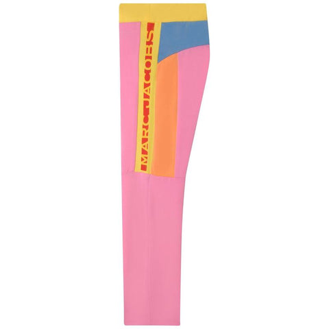 Marc Jacobs Girls Pink Vertical Logo Leggings