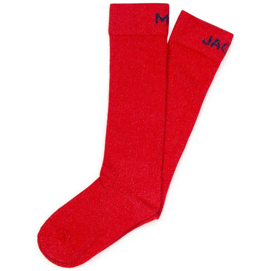 Girls Red Logo Socks