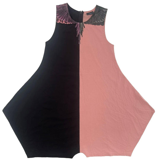 Girls Pink & Black Wings Playsuit