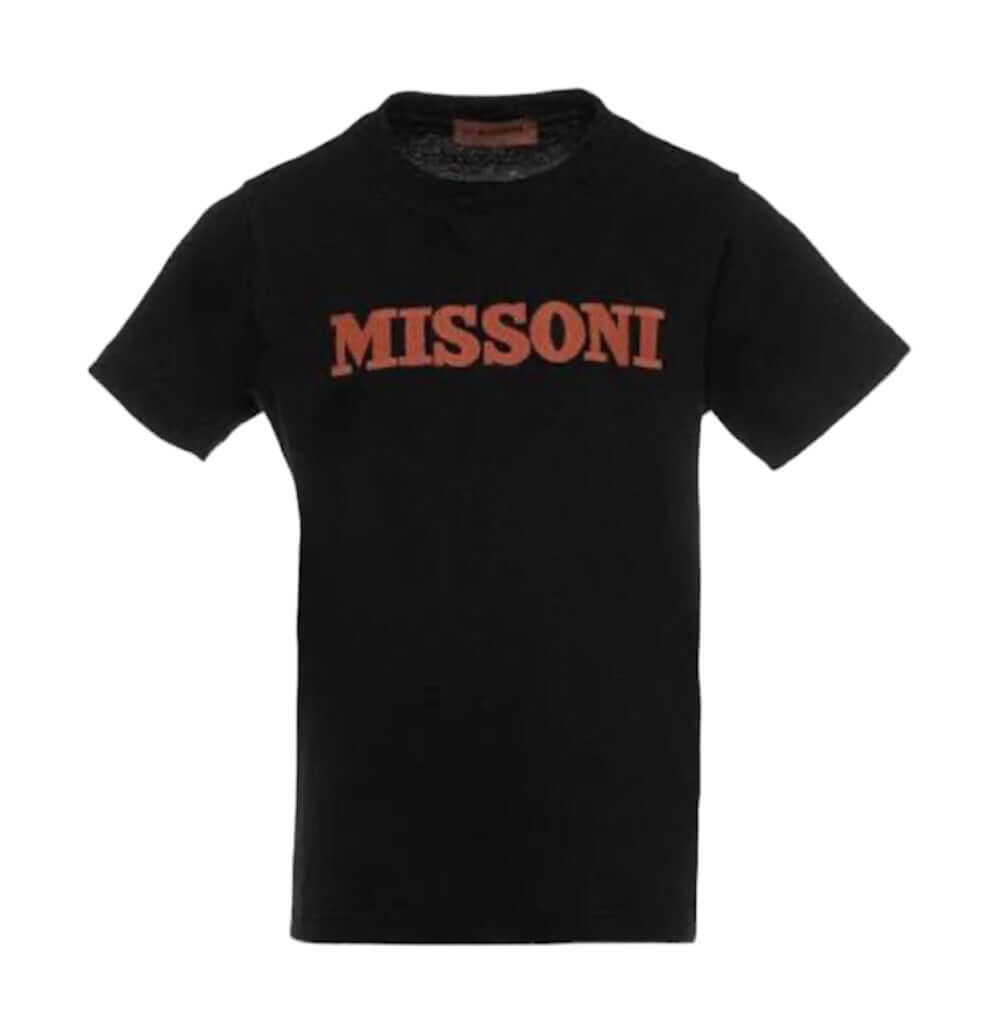 Missoni Kids Boys Black Logo T-Shirt