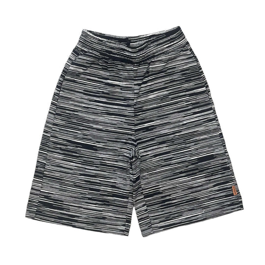 Boys Black Stripe Jersey Short