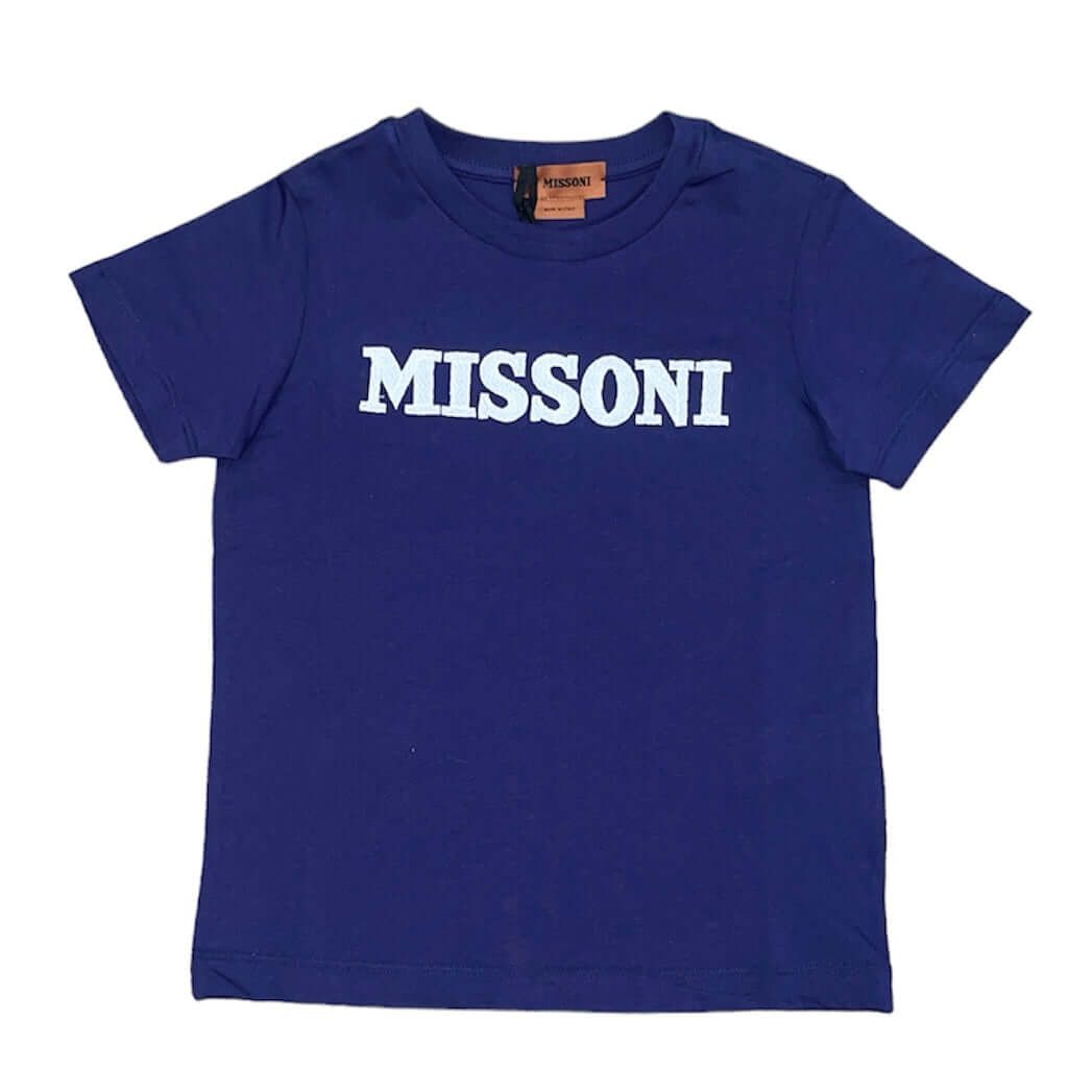 Missoni Kids Boys Blue Logo T-Shirt