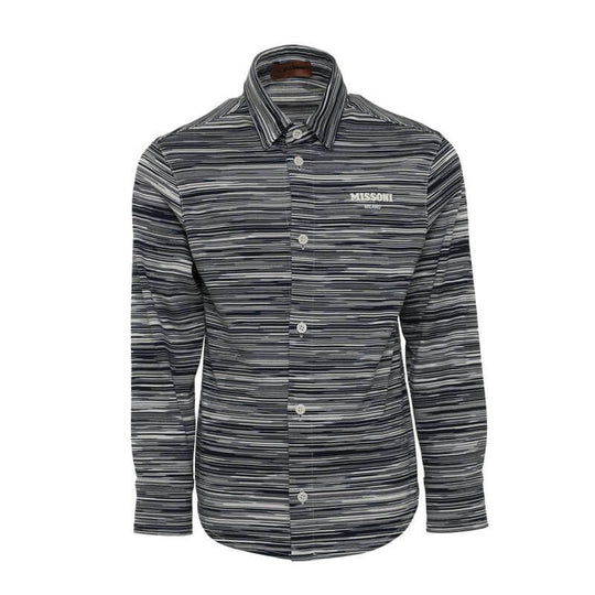 Boys Navy Stripe Polo Shirt